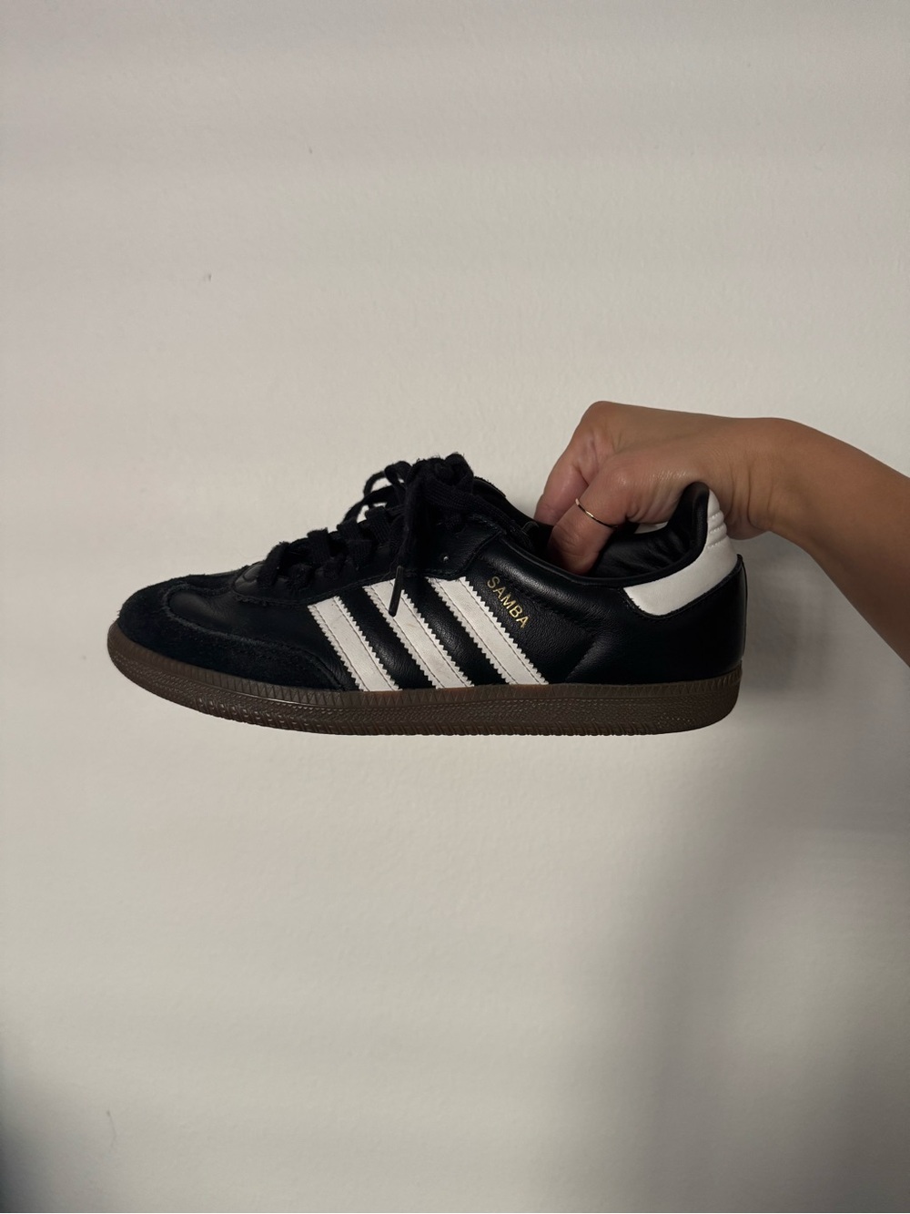 Adidas Black Leather Sambas - Picture 2 of 4